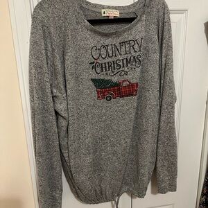 Gray Country Christmas Sweatshirt